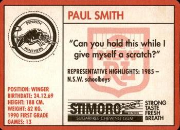 1991 Stimorol NRL #31 Paul Smith Back
